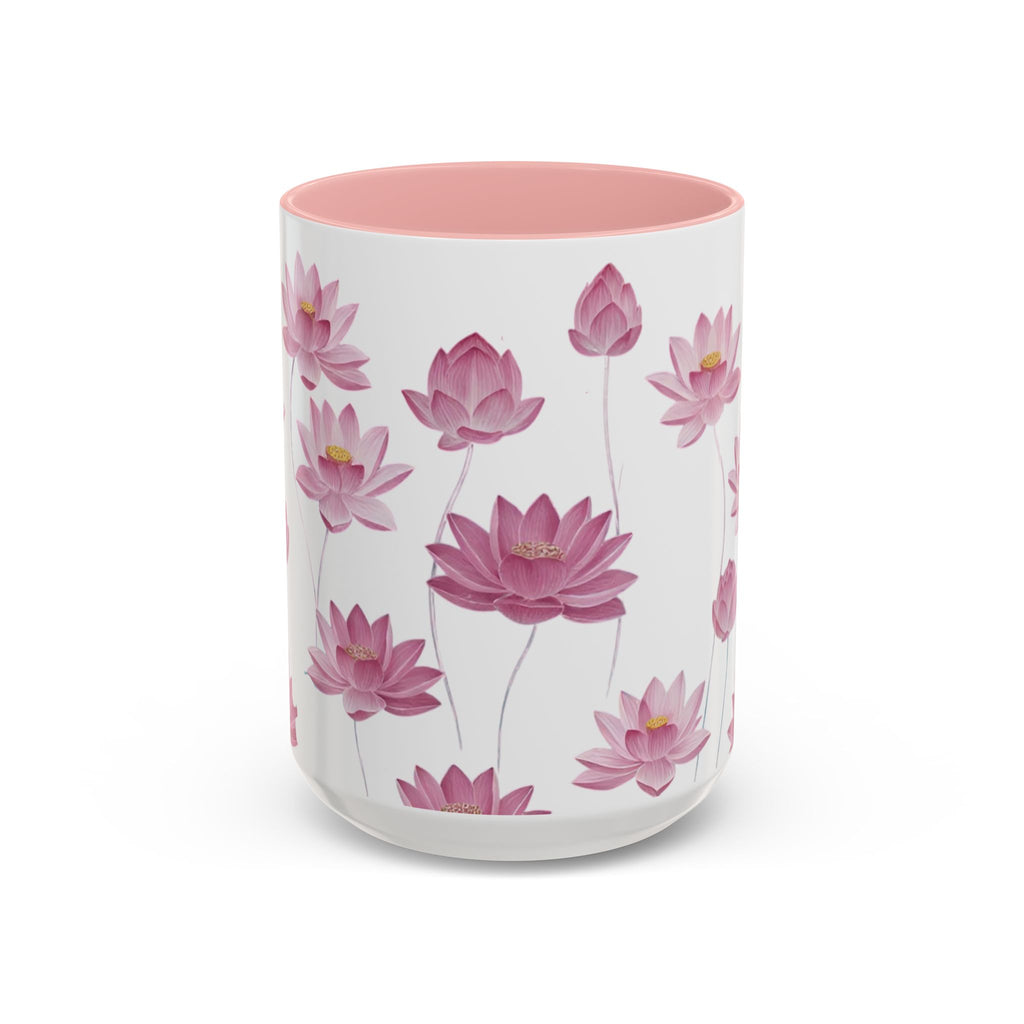 Lotus Floral Accent Mug