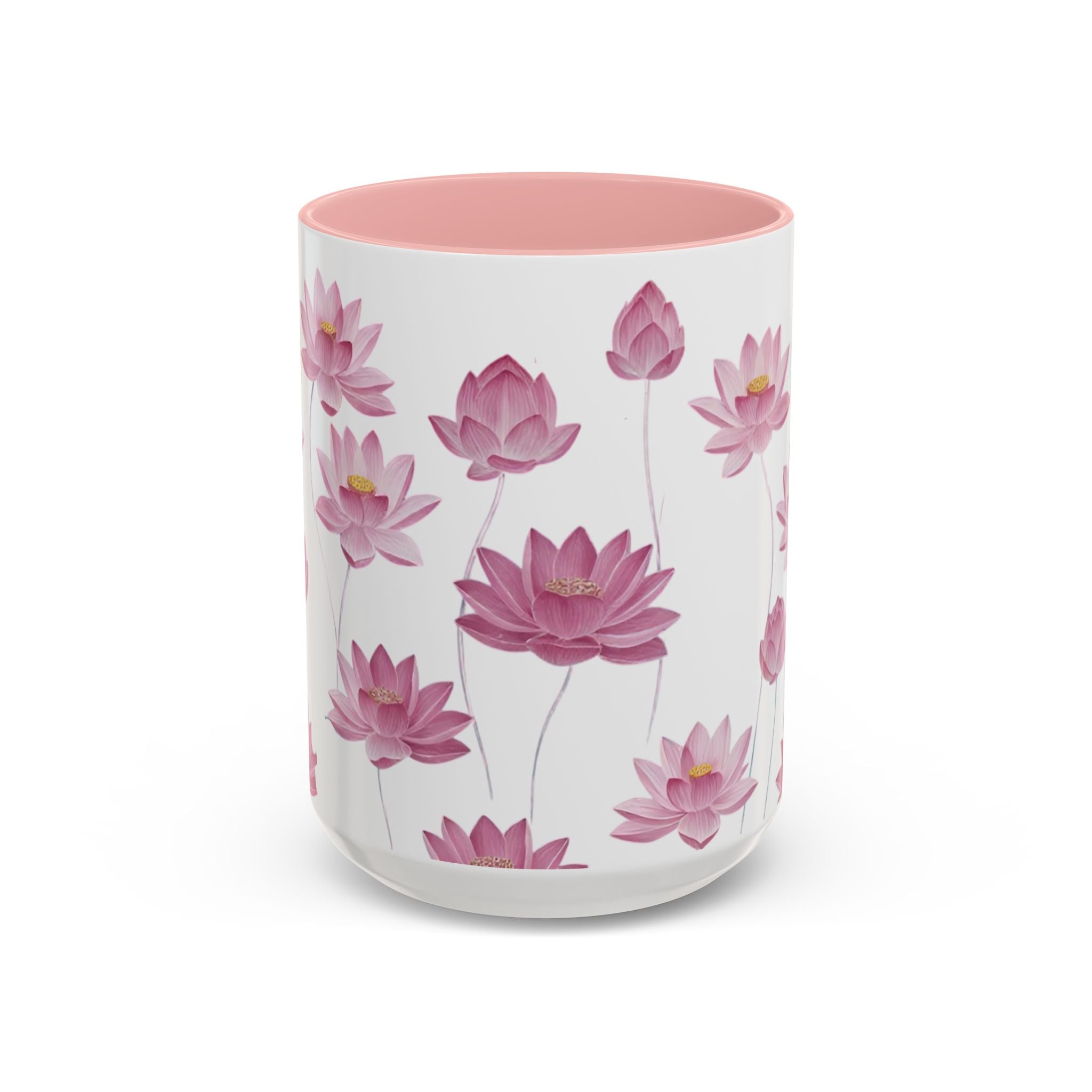 Lotus Floral Accent Mug