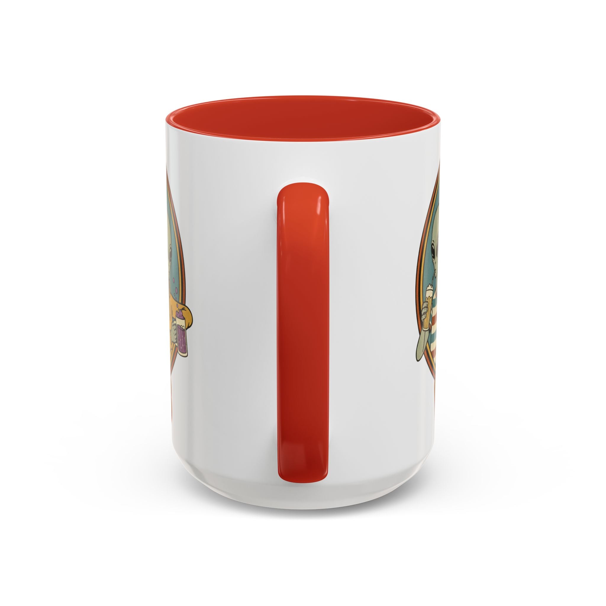 Retro Vibes Alien Accent Mug