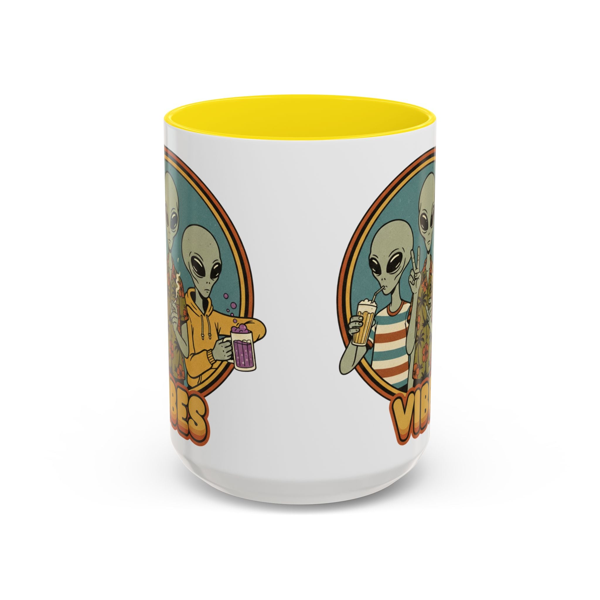 Retro Vibes Alien Accent Mug