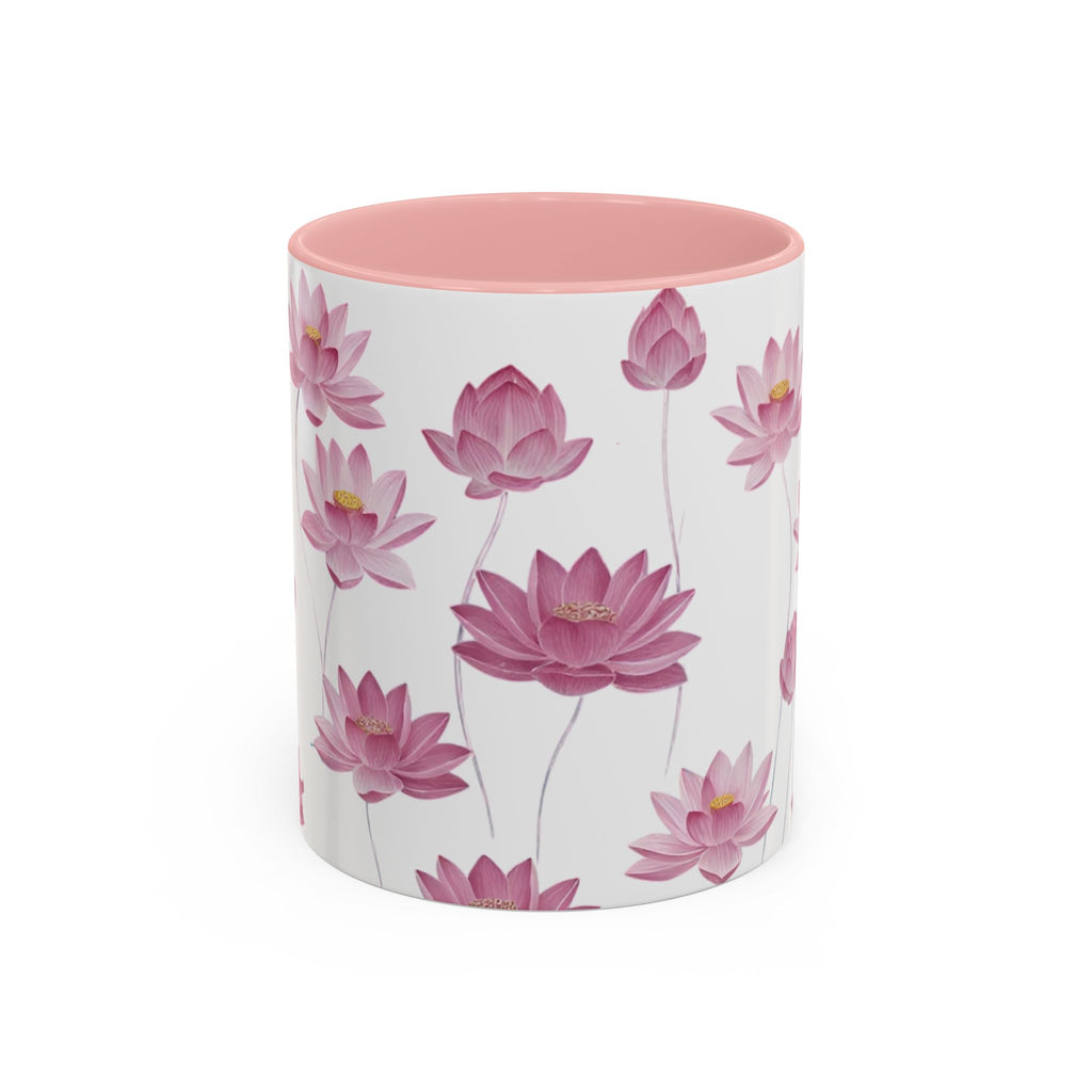 Lotus Floral Accent Mug