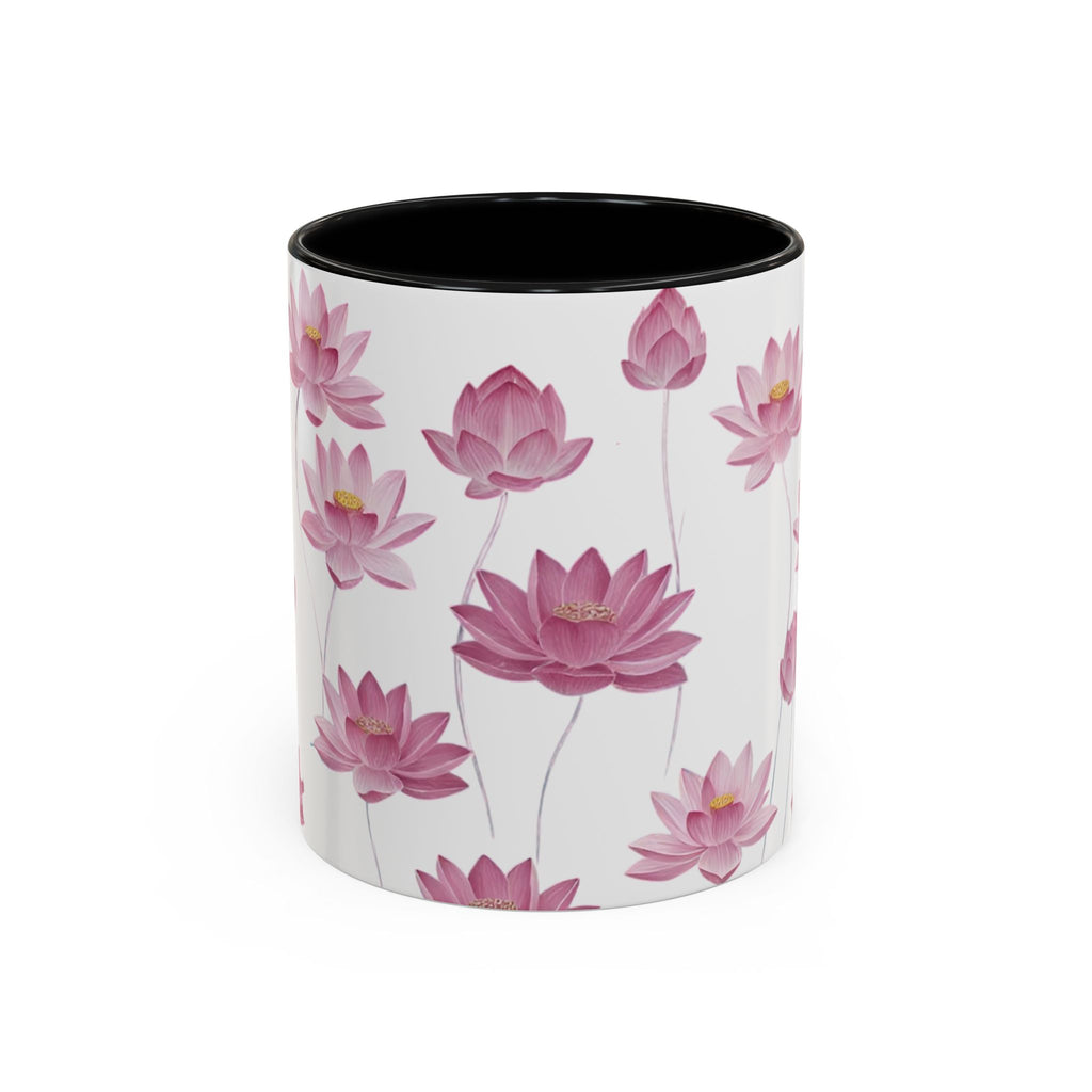 Lotus Floral Accent Mug