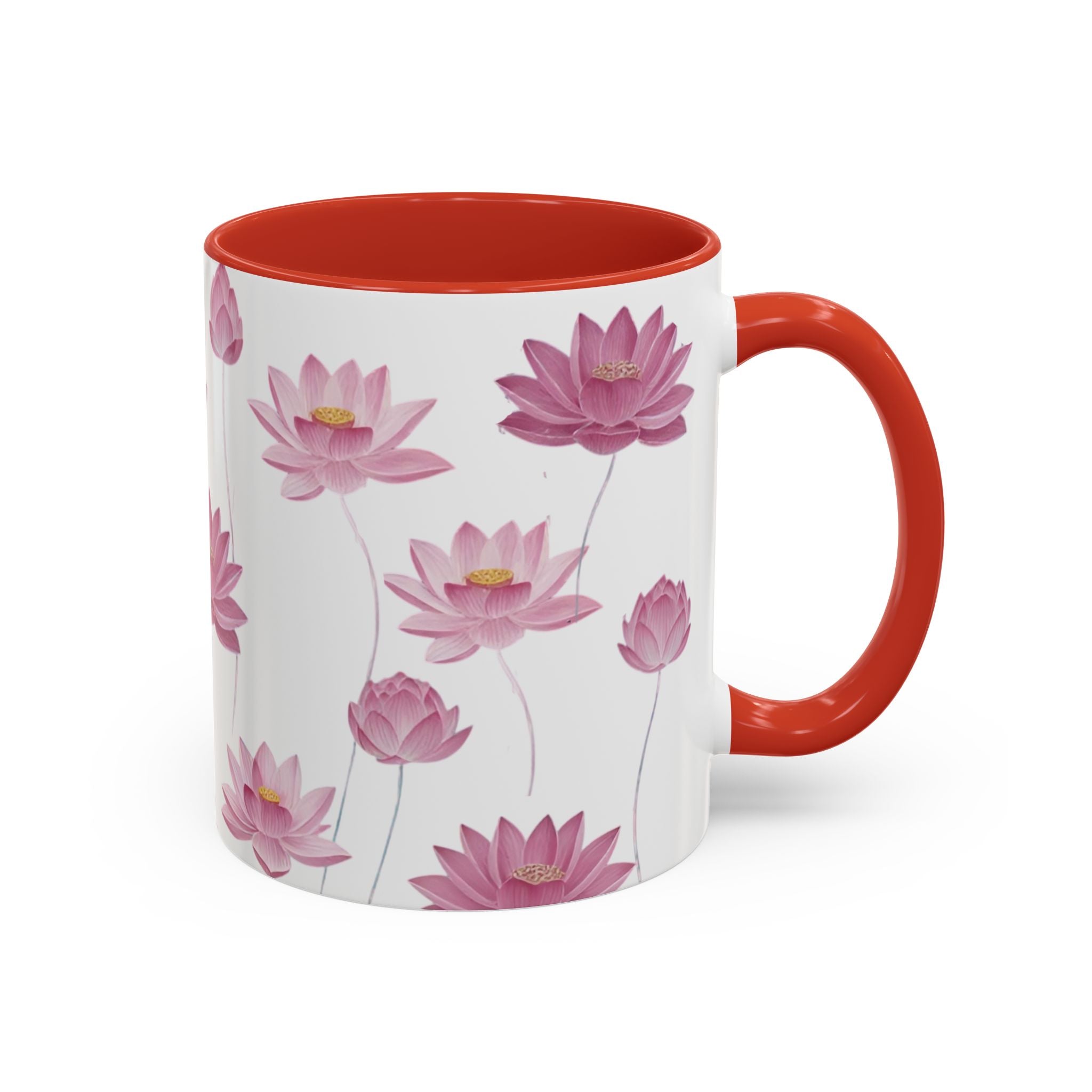 Lotus Floral Accent Mug