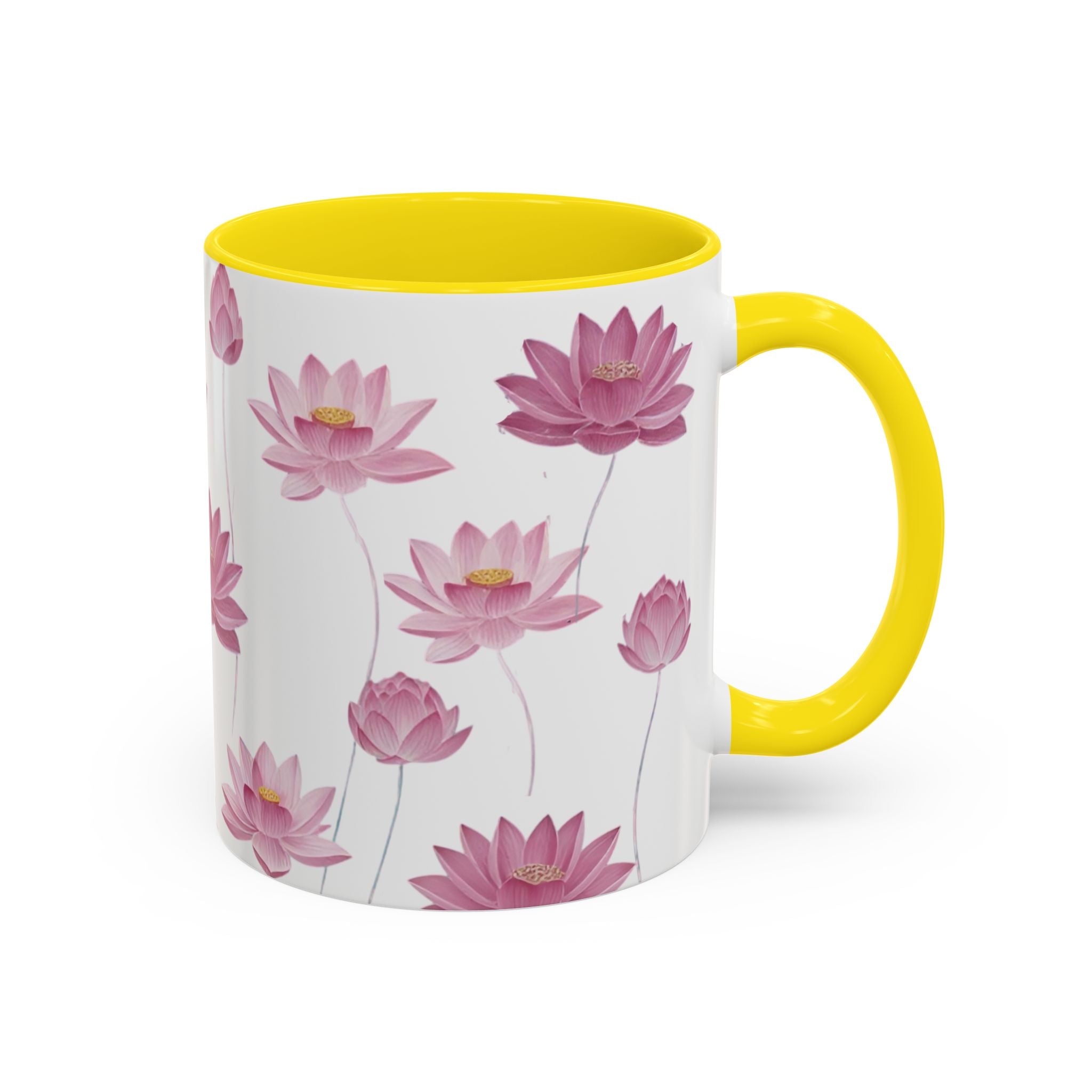 Lotus Floral Accent Mug