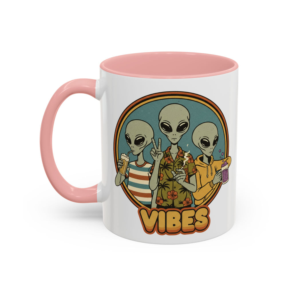 Retro Vibes Alien Accent Mug
