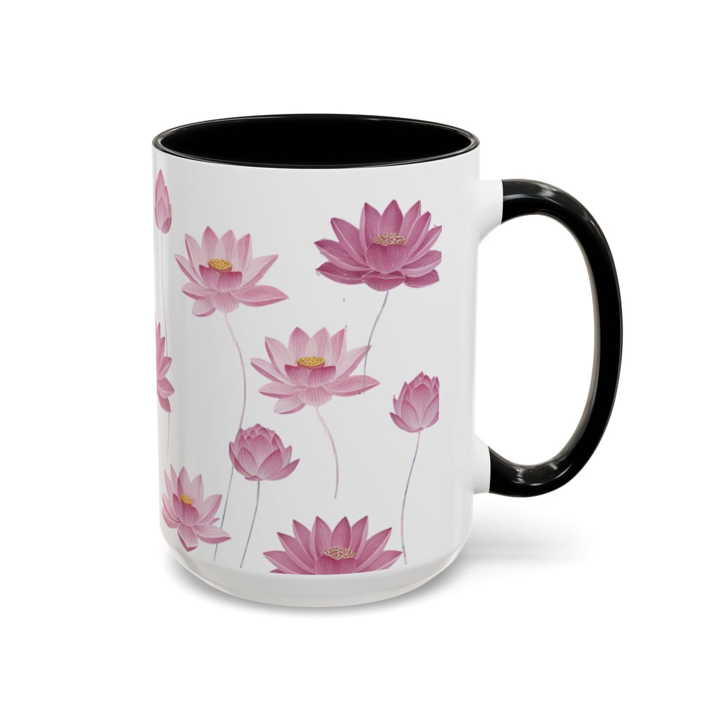 Lotus Floral Accent Mug