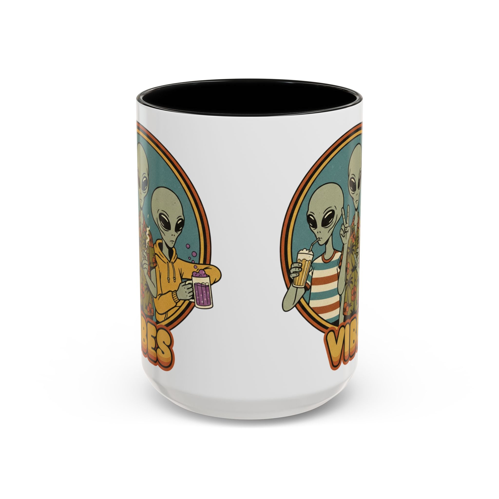 Retro Vibes Alien Accent Mug