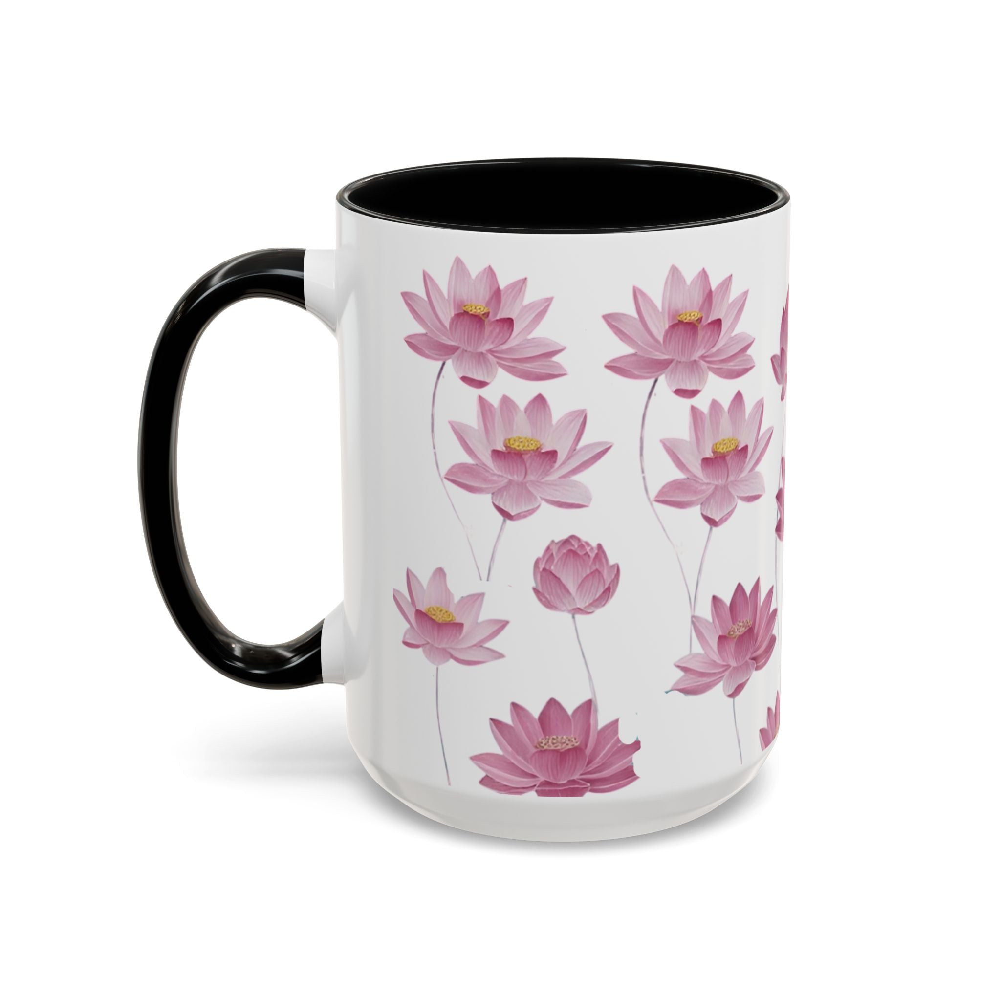 Lotus Floral Accent Mug